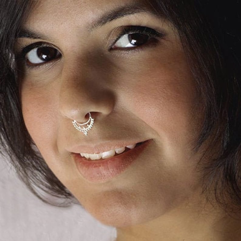 Gold Fake Septum Ring Faux Tribal Nose Ring Indian Fake Etsy