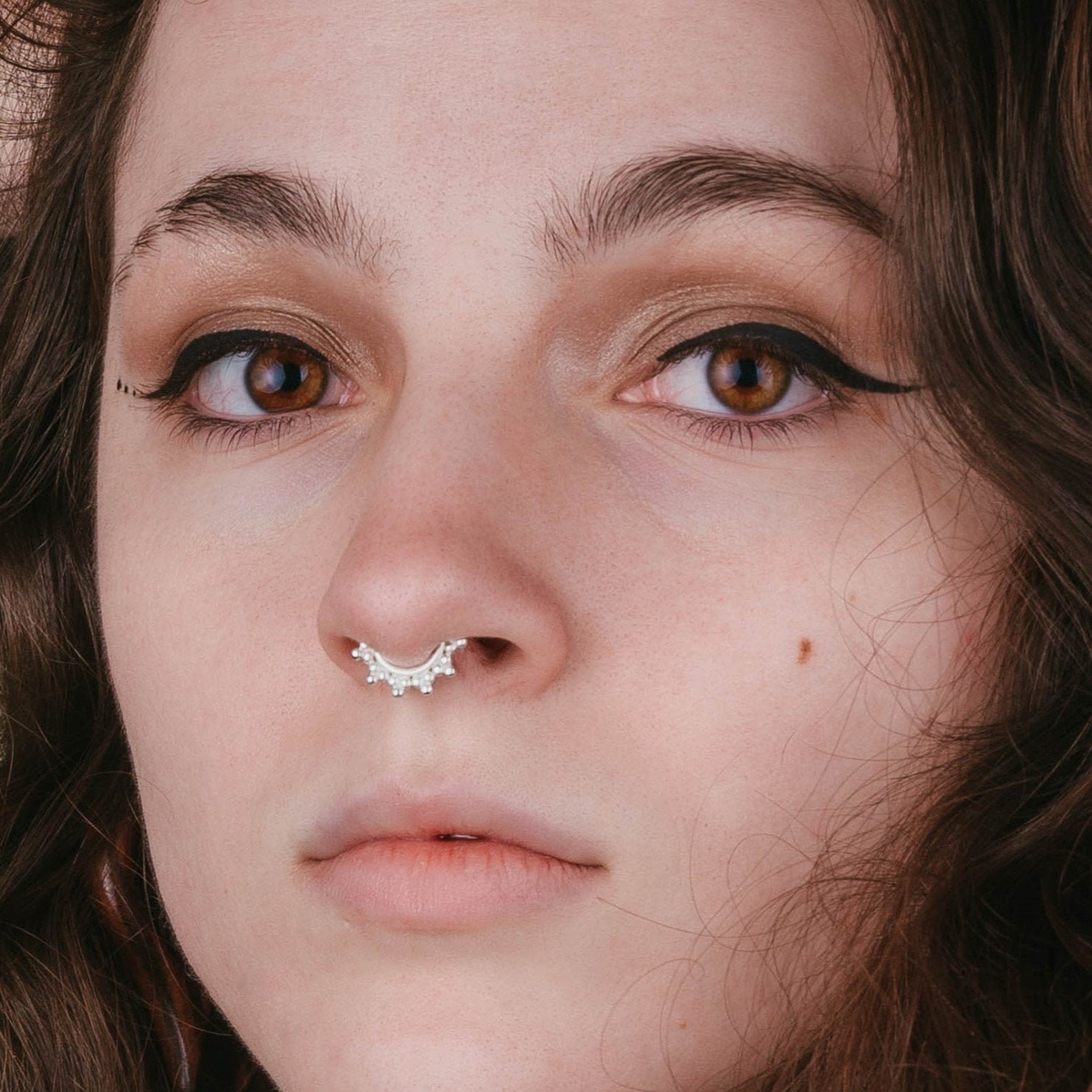 Akash Silver Septum Ring Septum Jewelry Septum Piercing Etsy Israel