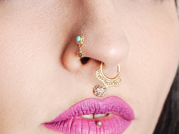 Beaded Nose Ring Thin Small Nose Hoop Piercing Ring Tight Nose Ring Hoop  Gold Silver Rose Gold 20 Gauge Snug Fit Piercing Jewelry - Etsy