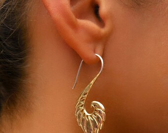 Brass Earrings - Tribal Earrings - Indian Earrings - Gypsy Earrings - Ethnic Earrings - Statement Earrings - Long Earrings  (EB40)