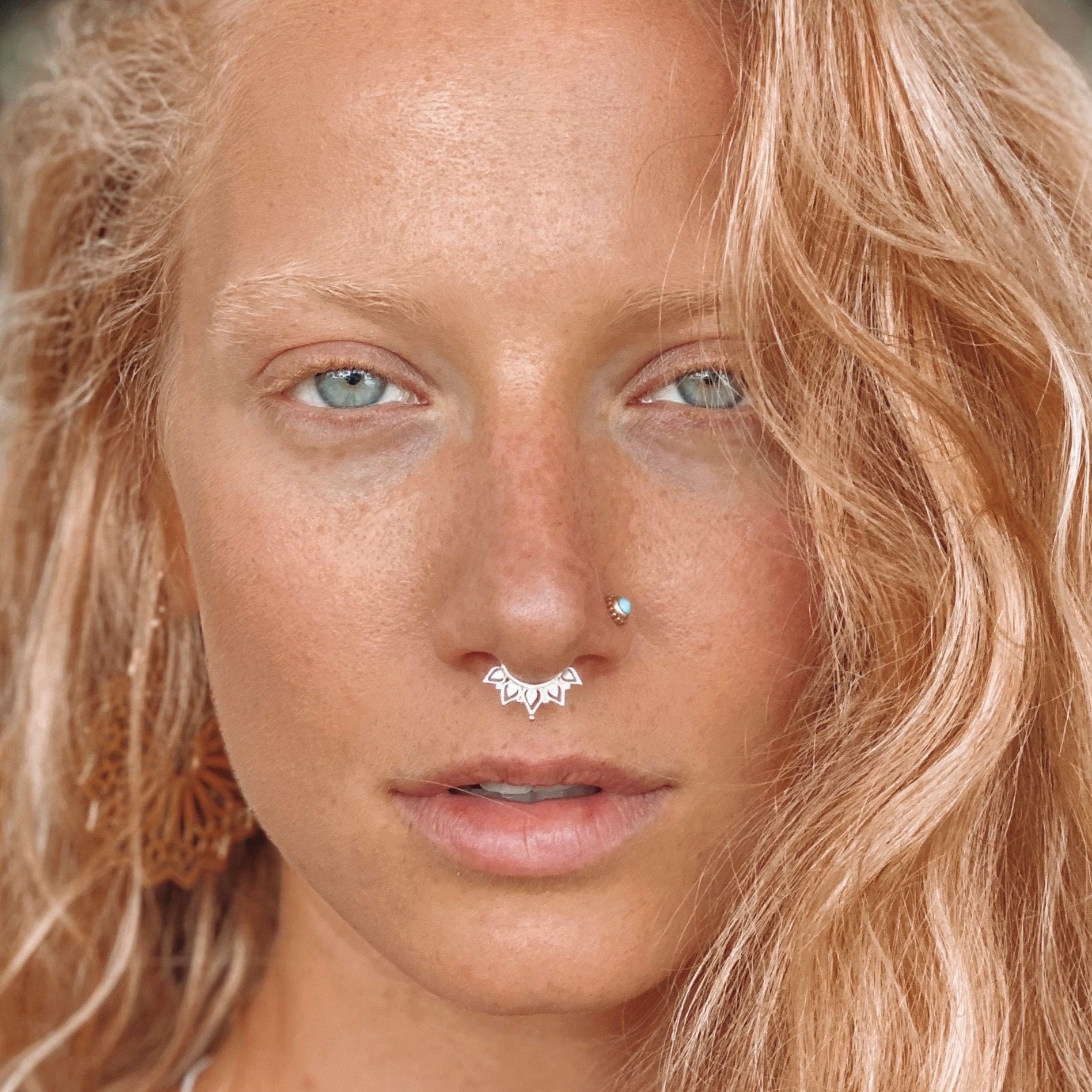 Fake Septum Ring Faux Septum Ring Fake Piercing Clip On Etsy