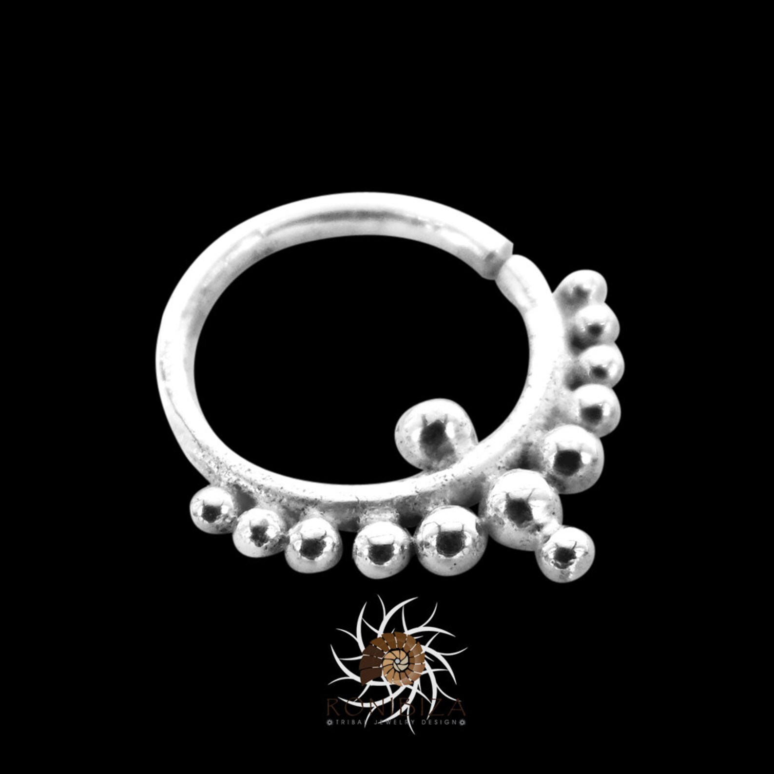 Ball Silver Septum Ring Septum Jewelry Septum Piercing Etsy