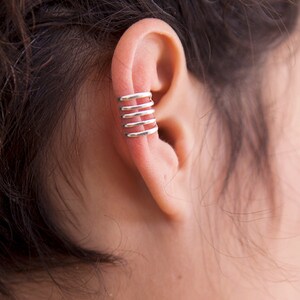 Silber Ohrmanschette - Ohr wickeln - Gefälschte Ohrmanschette - Ohrmanschette Schmuck - Manschette Ohrringe - Wickelohrringe - Knorpelohrring - Nicht durchbohrte Ohrmanschette -EC7