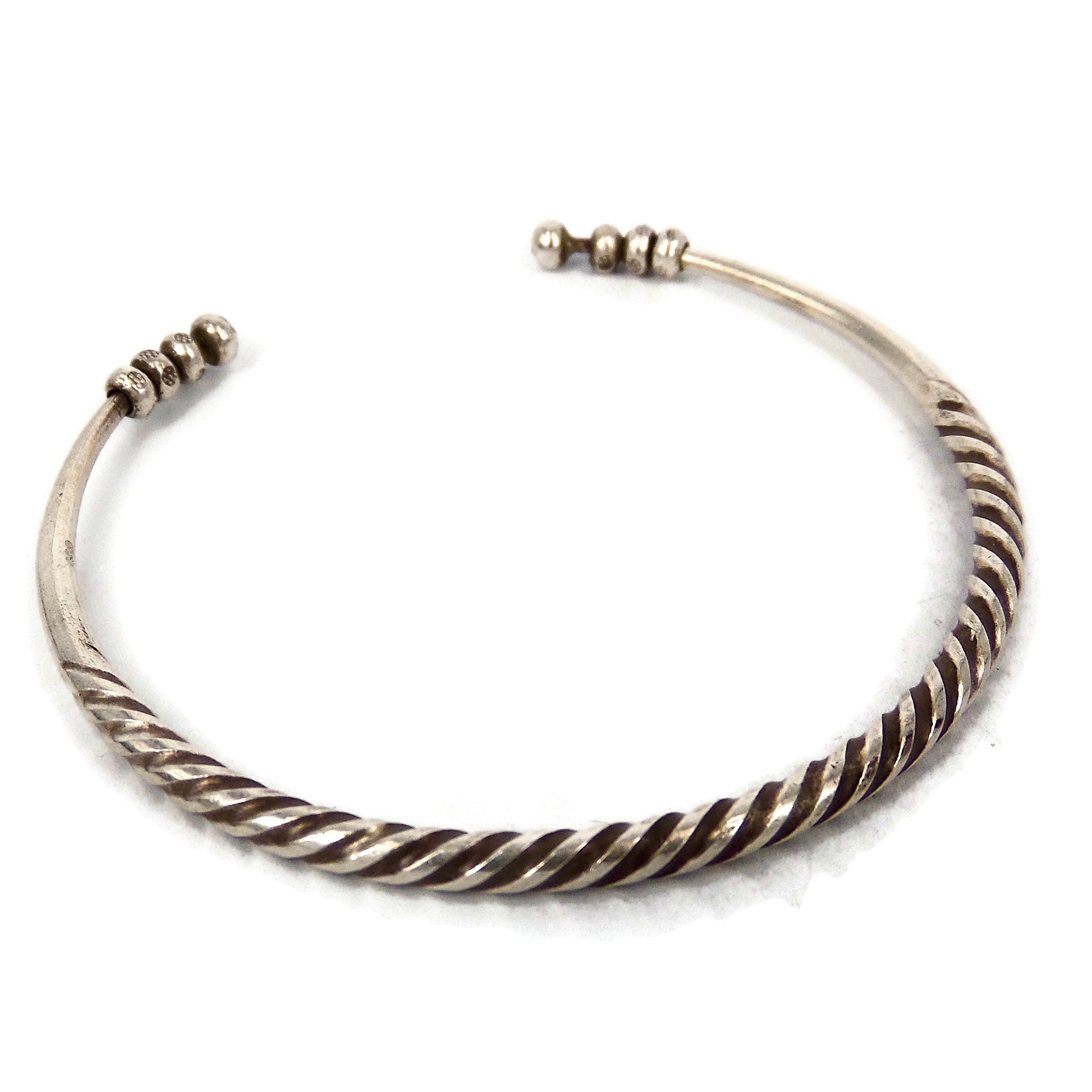 Sterling Silver Cuff Bracelet Tribal Indian Bracelet Ethnic Etsy