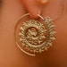 Brass Earrings - Brass Spiral Earrings - Gypsy Earrings - Tribal Earrings - Ethnic Earrings - Indian Earrings - Statement Earrings (EB1) 