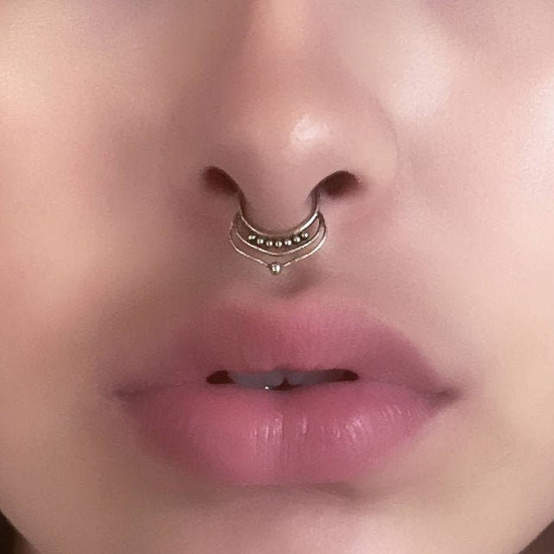 Fake Septum Ring Faux Septum Ring Indian Septum Faux Septum Etsy