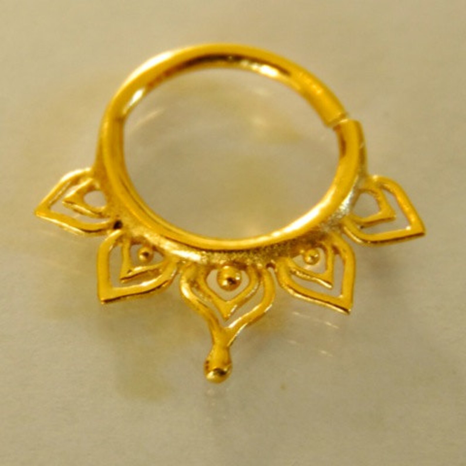 Leaf Gold Septum Ring Septum Jewelry Septum Piercing 16G Etsy