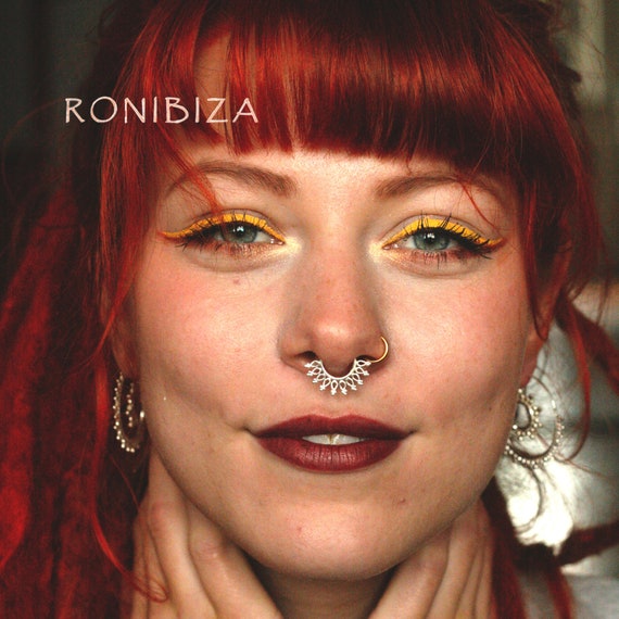 Silver Septum Ring Septum Jewelry Septum Piercing 18G Septum Ring Indian Septum Ring Tribal Septum Ring S15 Etsy Canada