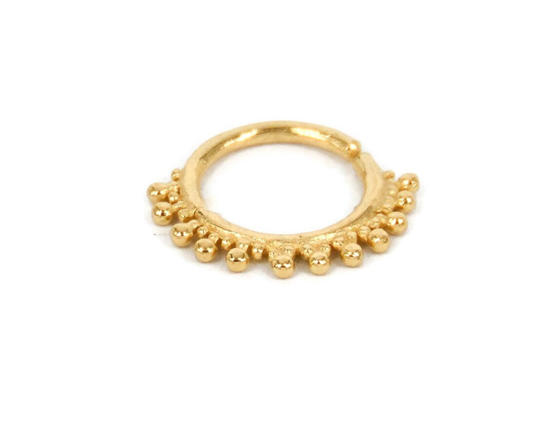14k Solid Gold Nose Ring 14k Gold Nose Hoop Gold Nose Etsy