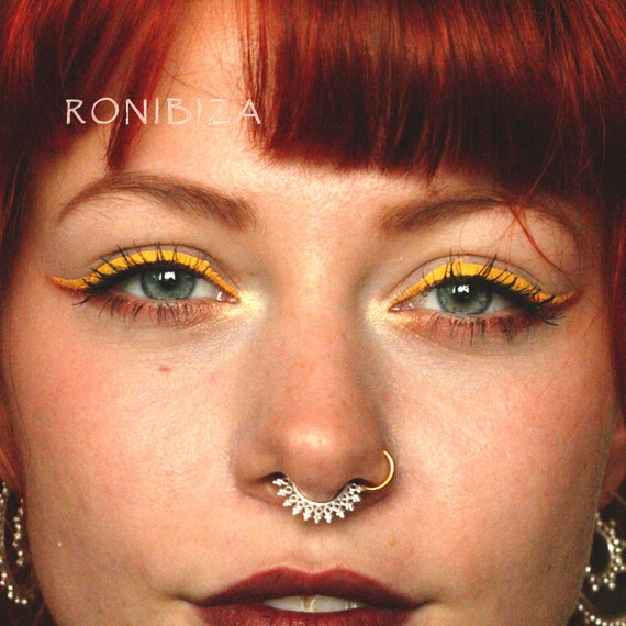 Silver Septum Ring Septum Jewelry Septum Piercing 18G Septum Ring