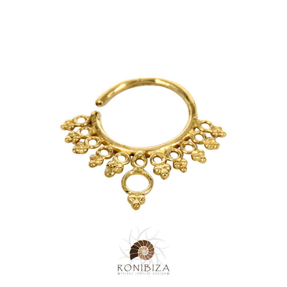 Brass Septum Ring Septum Jewelry Septum Piercing Tribal Etsy