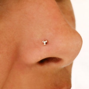 Silver Nose Stud - Tiny Nose Stud - Small Nose Stud - Nose Jewelry - Nose Piercing - Tribal Nose Stud - Indian Nose Stud - Nostril (NS15)