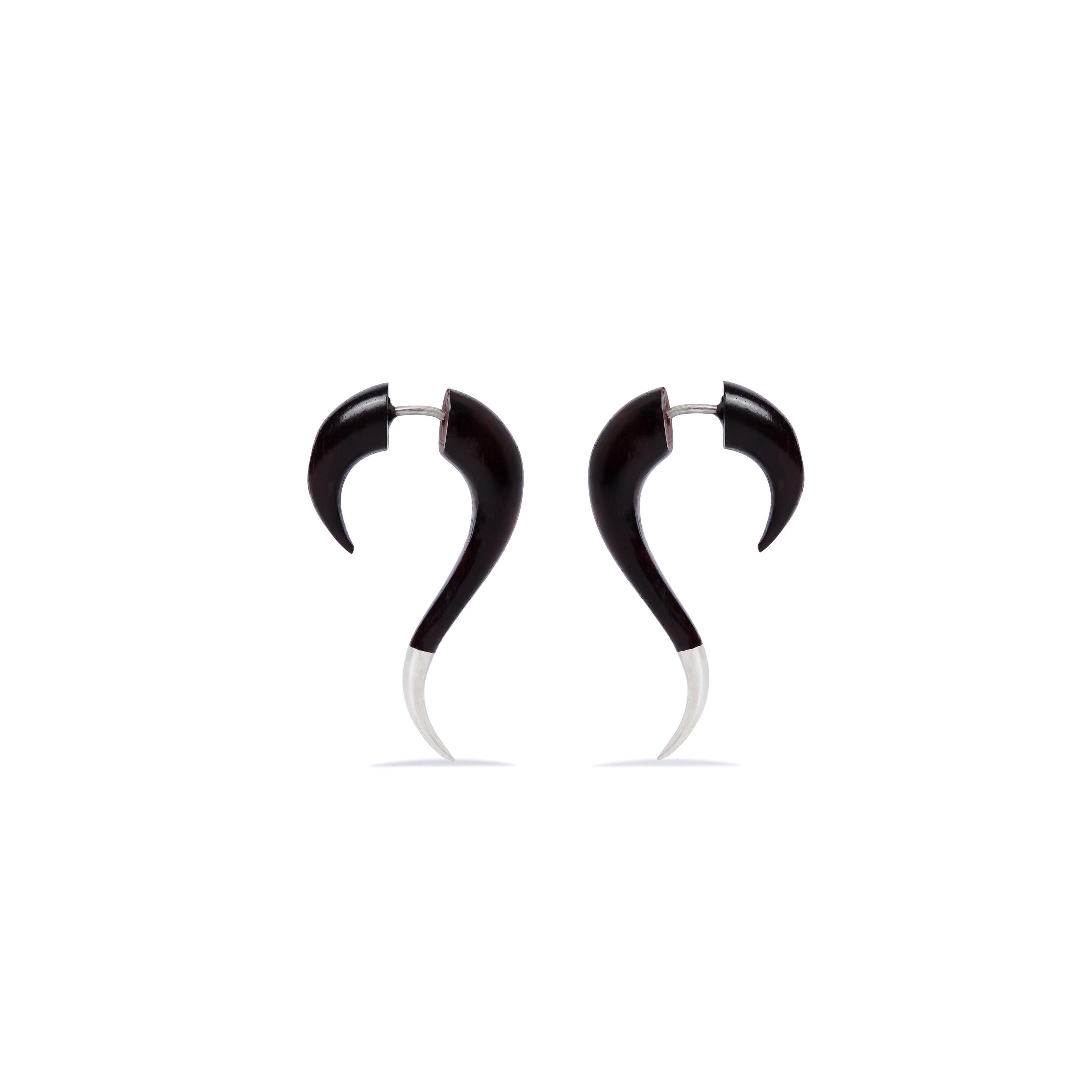 Faux Plug Earrings, Fake Gauge Earrings, Fake Ear Plugs, Fake Expander Piercings, Fake Ear Stretcher, Wooden Ear Gauge, Tribal Earrings
