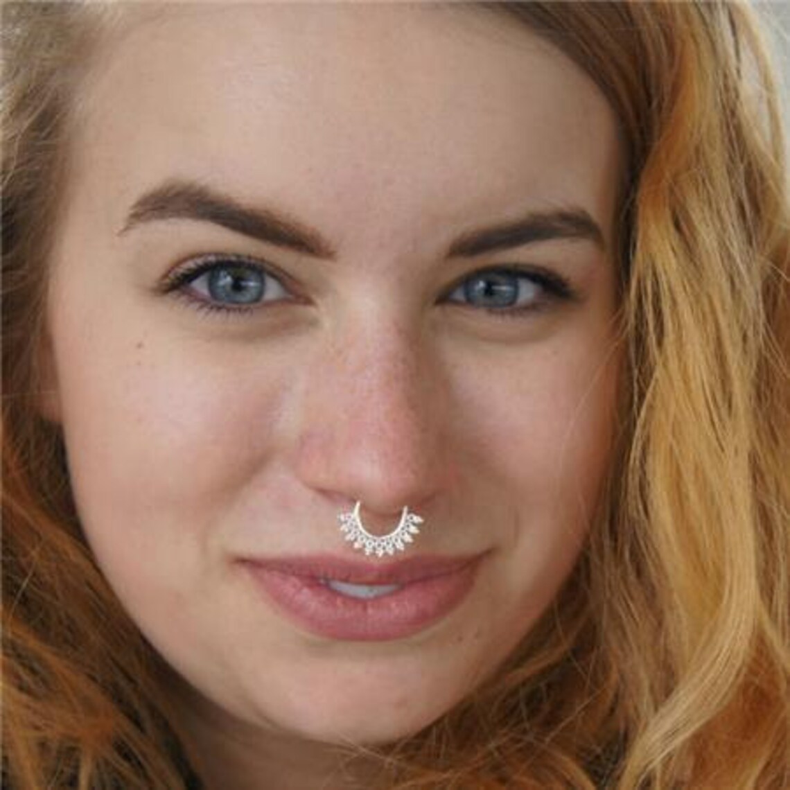 Fake Septum Ring Faux Septum Ring Fake Piercing Clip on Etsy