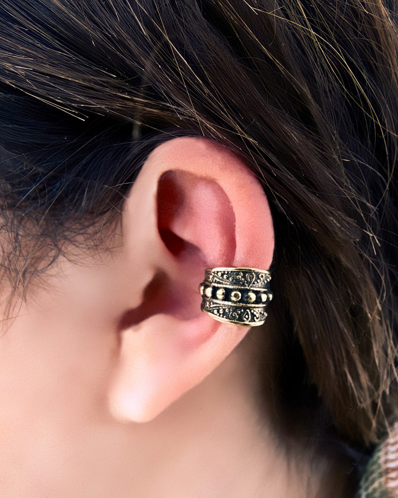 Brass Ear Cuff Ear Wrap Fake Ear Cuff Earcuff Jewelry Etsy
