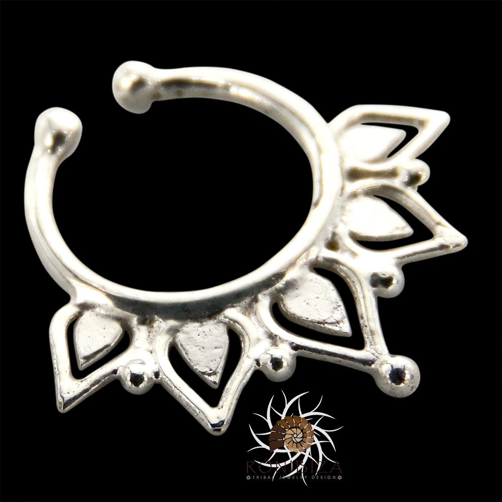 Fake Septum Ring Faux Septum Ring Fake Piercing Clip On Etsy