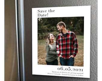 Save the Date Photo Magnets Wedding Announcement - Your Photos