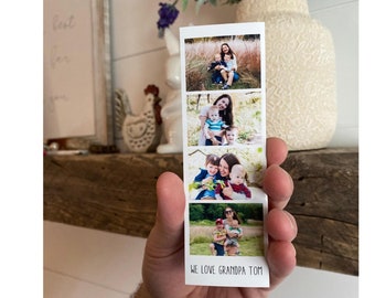 Imán personalizado con tira de fotos, recuerdo de boda o cumpleaños