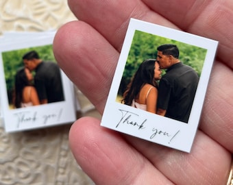Mini imanes fotográficos para recuerdos de boda y tarjetas de "Reserva la fecha" - Imanes pequeños - Juego de 10