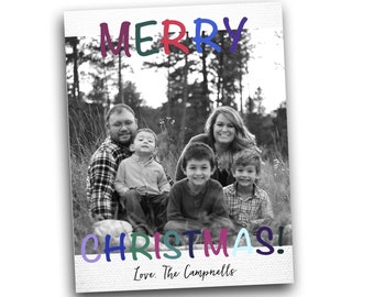 Custom Christmas Card Photo Magnet  - Your Photo - Custom Sizes