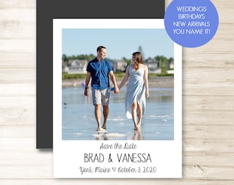 Wedding Save the Date Magnets - Personalized Custom Photo
