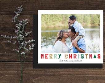 Colorful Christmas Family Magnet