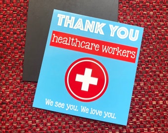 Thank You Magnet for Healthcare Workers, Doctors, Nurses, Essential Workers
