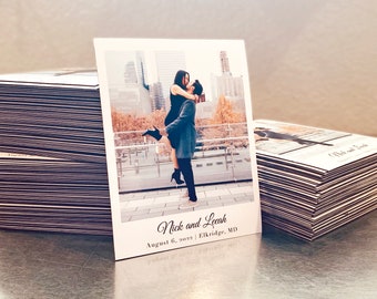 Invitación de boda con imán para foto: Tarjetas personalizadas para reservar la fecha.