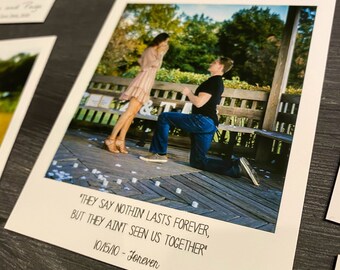Imán personalizado para nevera con una frase - Regalo para novio/novia