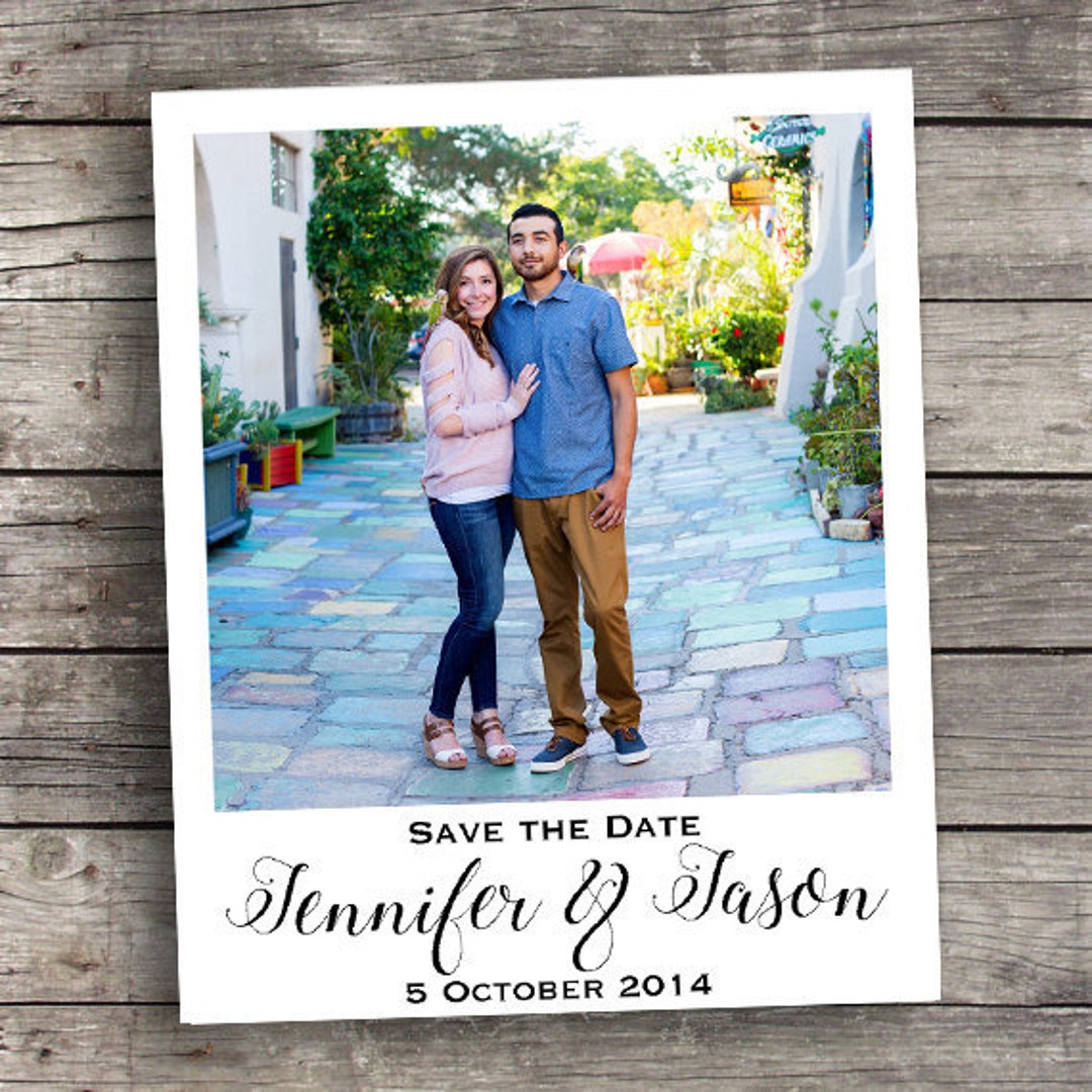 Wedding Save the Date Personalized Custom Photo Etsy