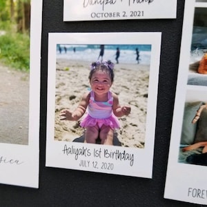 Baby Birthday Magnet ||  Photo Magnet for Weddings, Birthday, Invitation, Funerals Happy Birthday Favor Thank You