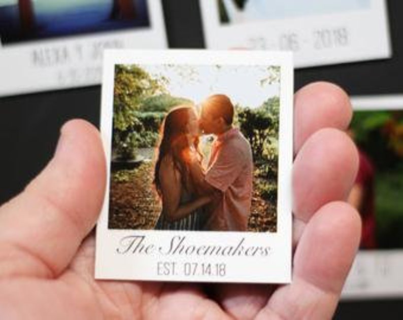Printed Photo Magnet with Caption for Save the Dates Custom Sizes and Color Options image 10