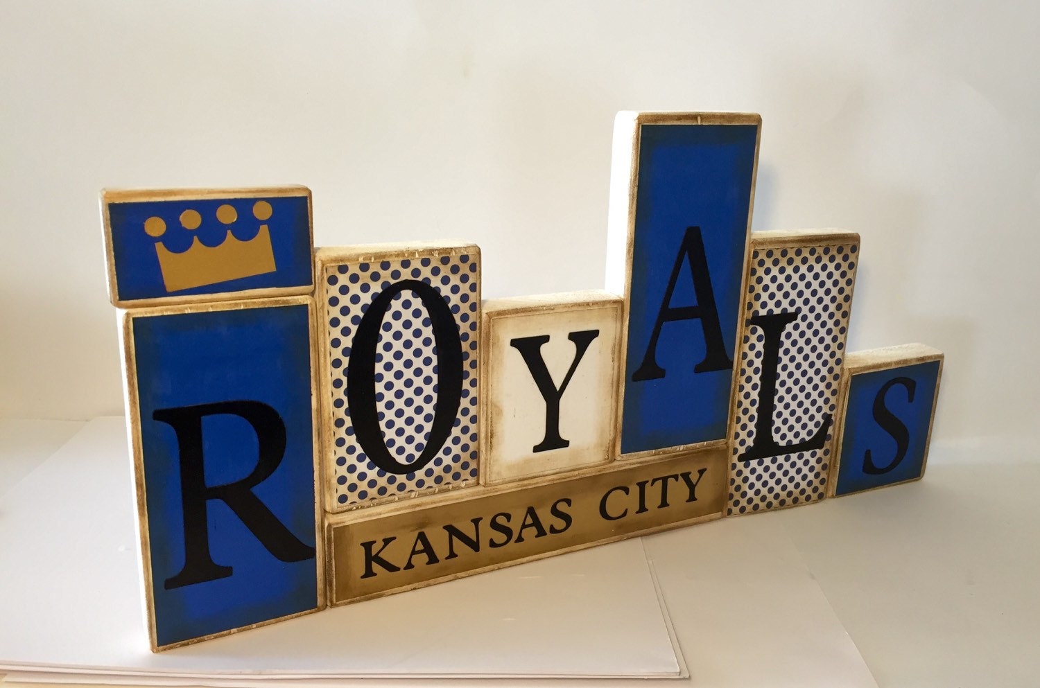 Kansas City Royals Word Blocks Kc Wooden Block Set Etsy
