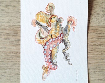 Octopus, original painting