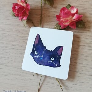 Cat's head, constellations, sticker