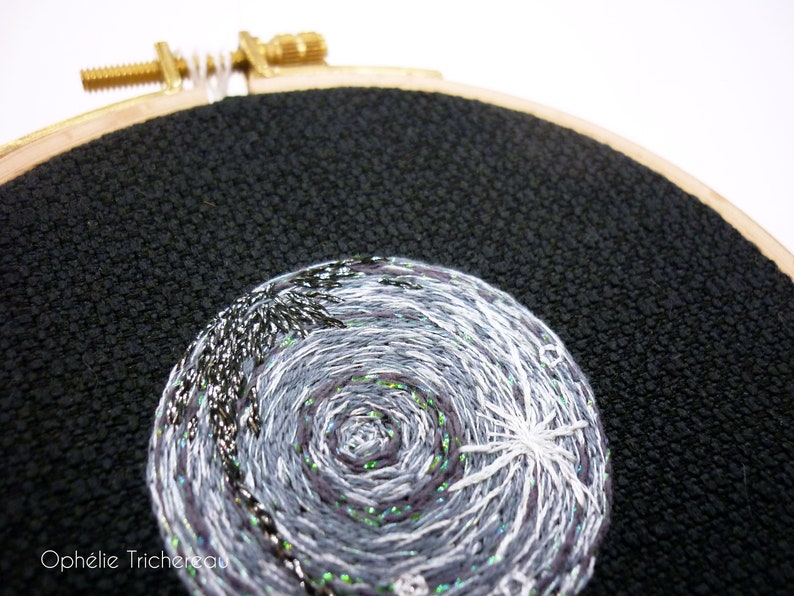 Art embroidery planet Mercury Art embroidery Mercury planet.