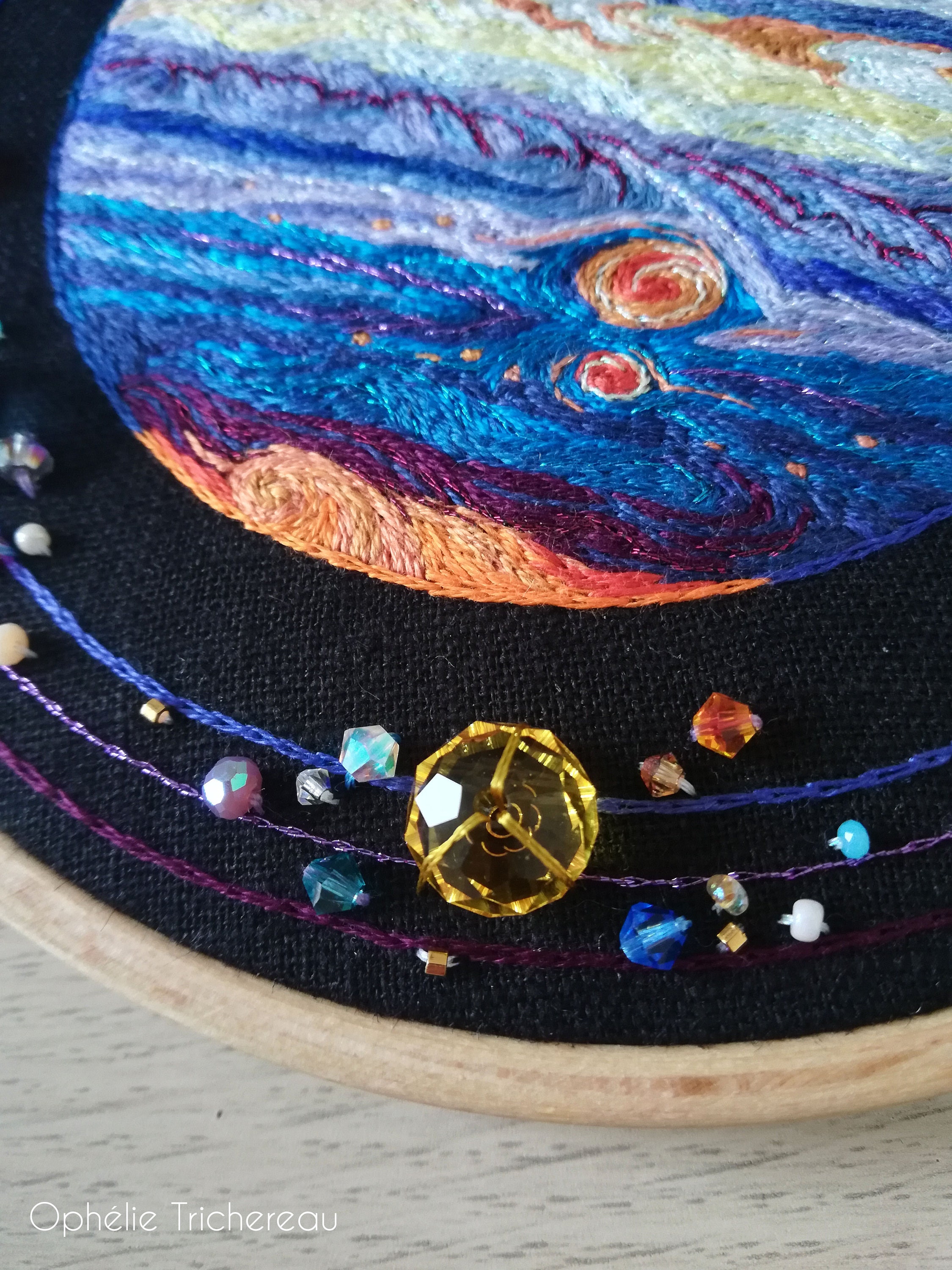 Jupiter Gaseous Hand Embroidery // Jupiter Gaseous Etsy UK