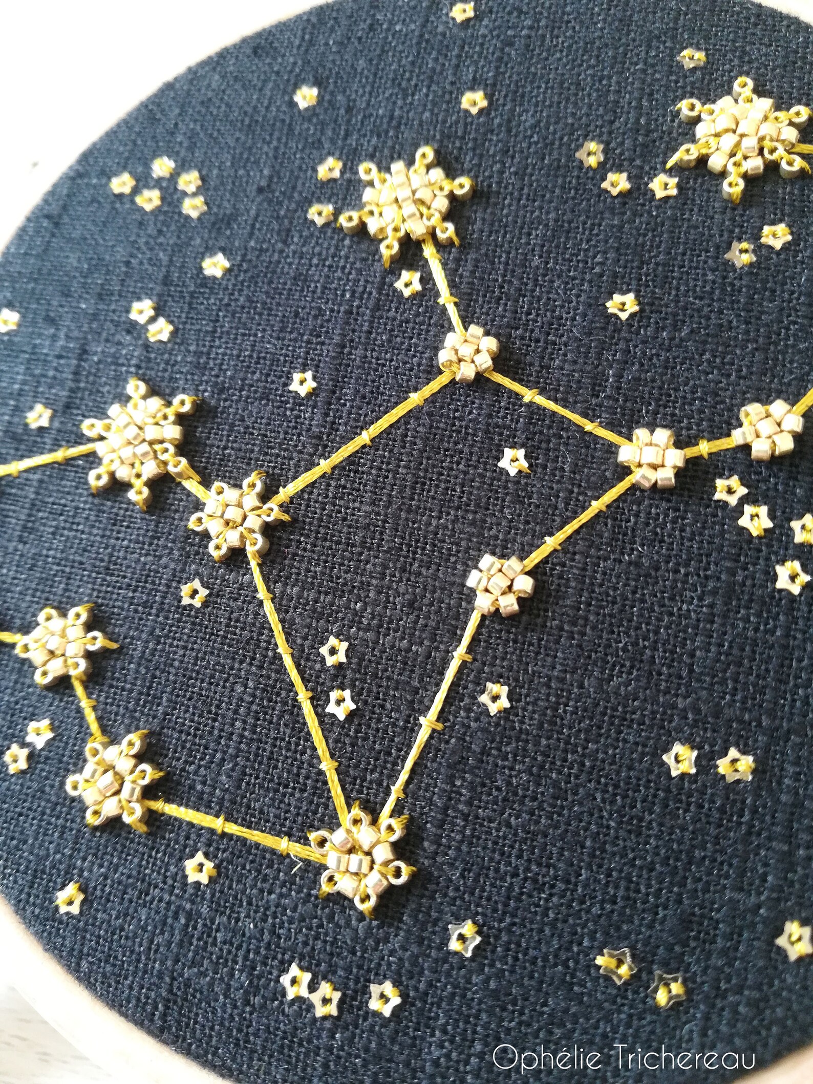 Virgo hand embroidery constellation of the zodiac artwork   etsy Virgo hand embroidery constellation of the zodiac artwork   etsy