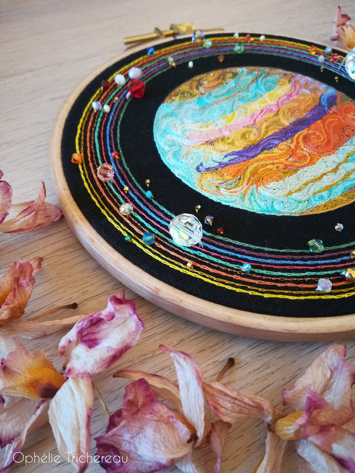 Saturn planet hand embroidery  planet saturn hand  etsy Saturn planet hand embroidery  planet saturn hand  etsy