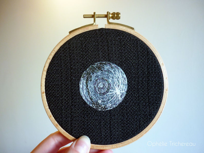 Art embroidery planet Mercury Art embroidery Mercury planet.