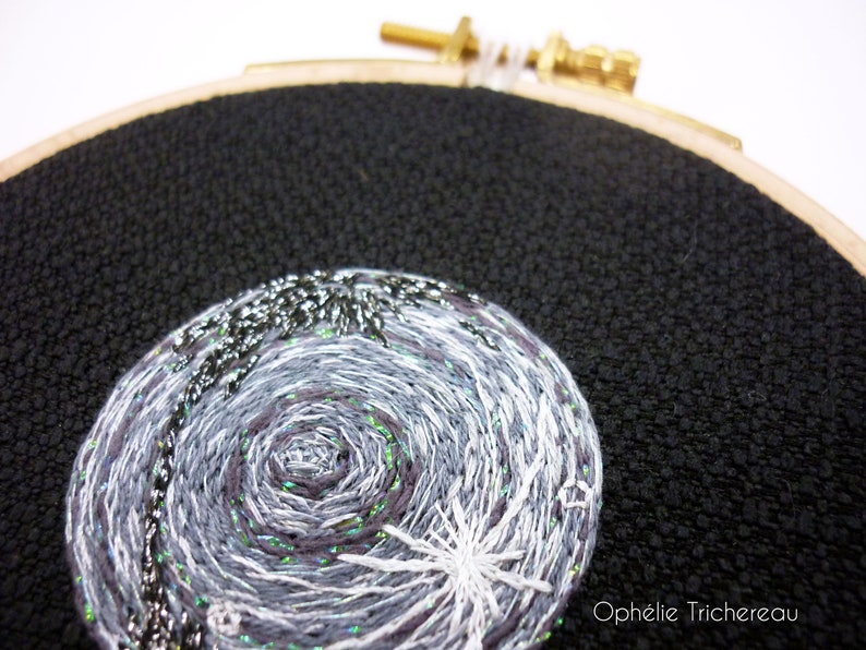 Art embroidery planet Mercury Art embroidery Mercury planet.