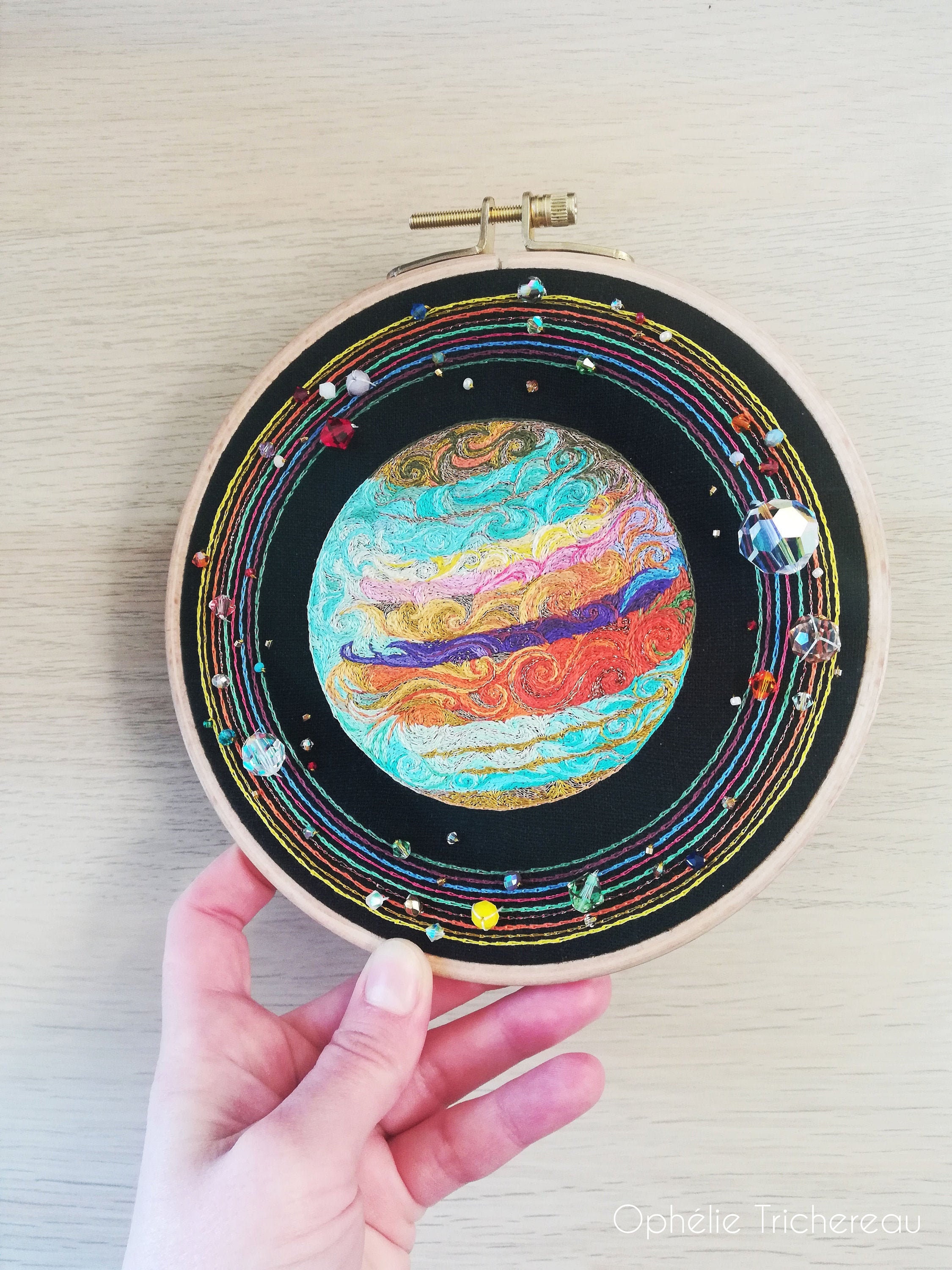 【amour様】planet3rd hand embroidery best Saturn Planet, Hand Embroidery - Etsy