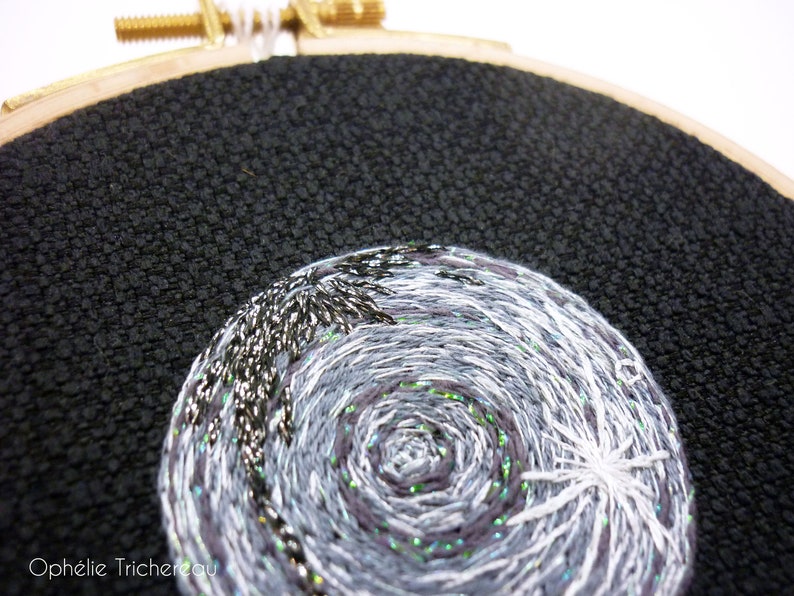 Art embroidery planet Mercury Art embroidery Mercury planet.