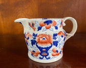 Antique Gaudy Welsh Ceramic Jug Pitcher