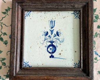 Gerahmte Fliese aus dem 17.Jh