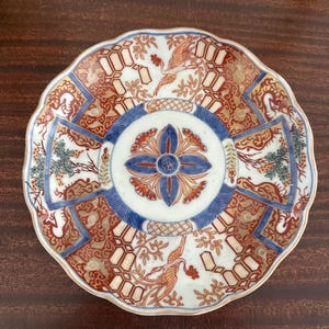 Antique Japanese Imari Scalloped Plate