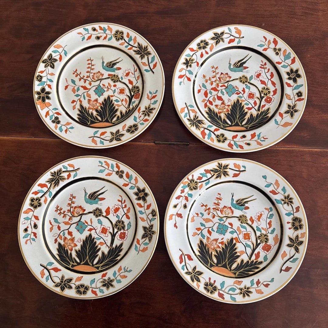 19世紀半ばのダベンポート伊万里炻器皿4枚セット - Etsy 日本