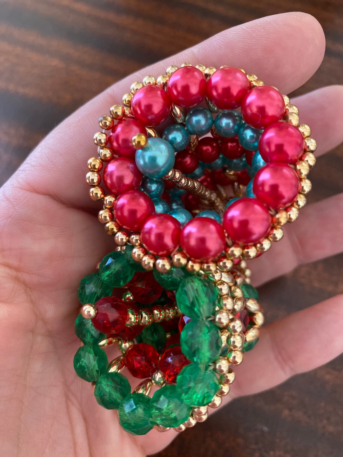 Vintage Fancy Beaded Bell Christmas Ornaments a Pair Etsy