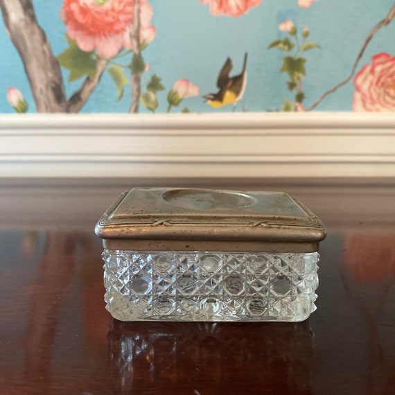 Antique French Crystal Casket Box