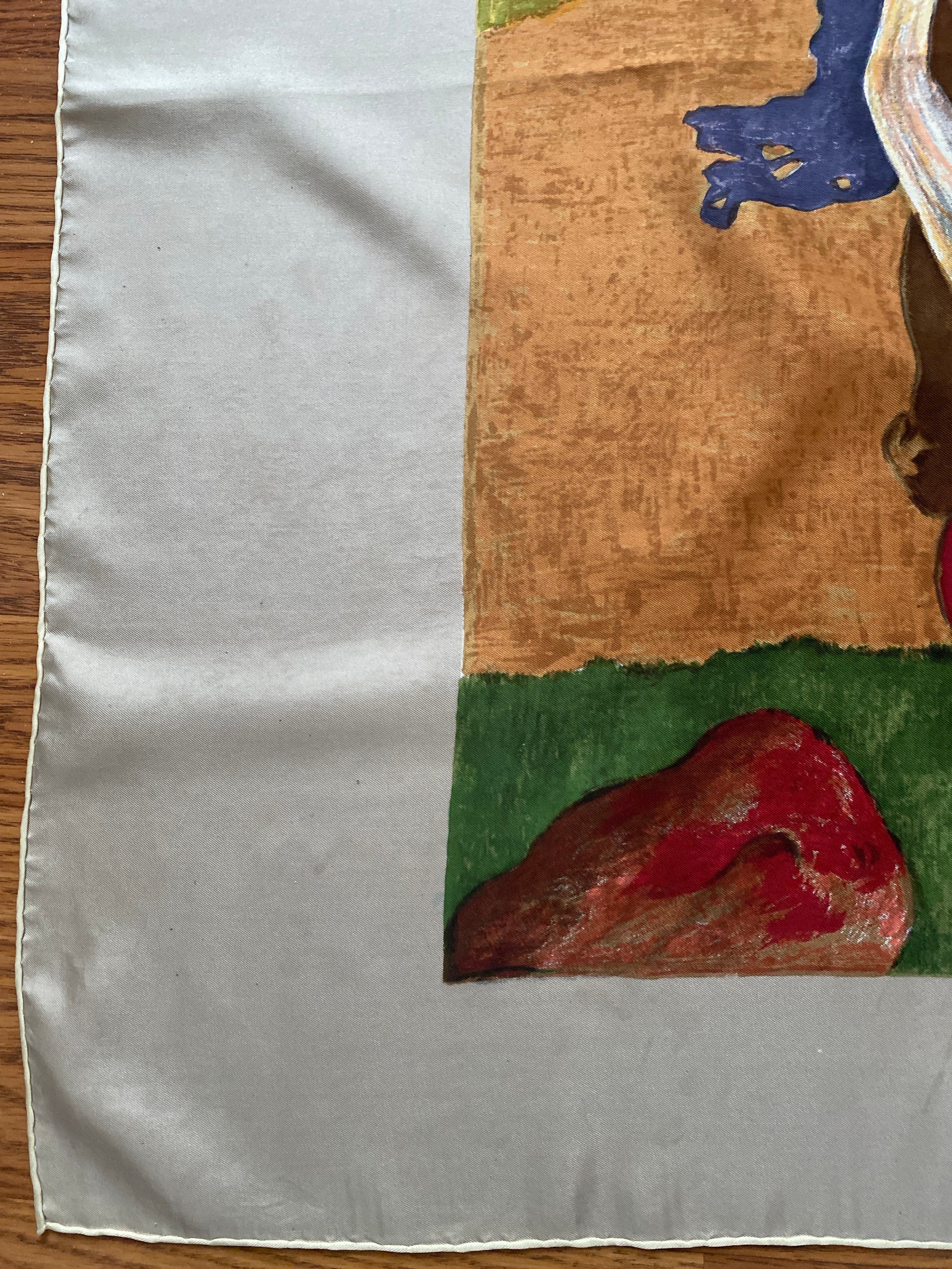 ヴィンテージ ポール ゴーギャン タヒチ絵画 フランス製 手巻き ヴィンテージ ポール ゴーギャン タヒチ絵画 フランス製 手巻き